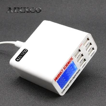Big sale AIXXCO 6A with LCD Digital Display 6 Port USB Charger Fast Smart Charging Station for Smart Phone Tablet PC