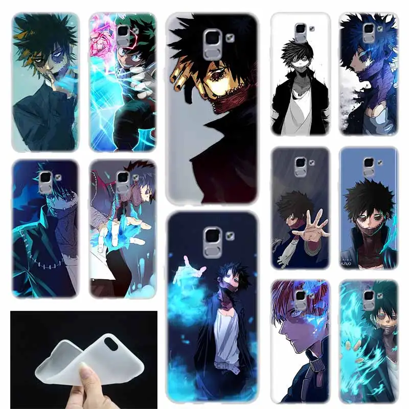 

case Soft Cover TPU Coque For Samsung Galaxy J6 J8 J3 J5 J7 J4 Plus 2018 2016 2017 EU Prime Pro Ace j610 my hero academy cosplay