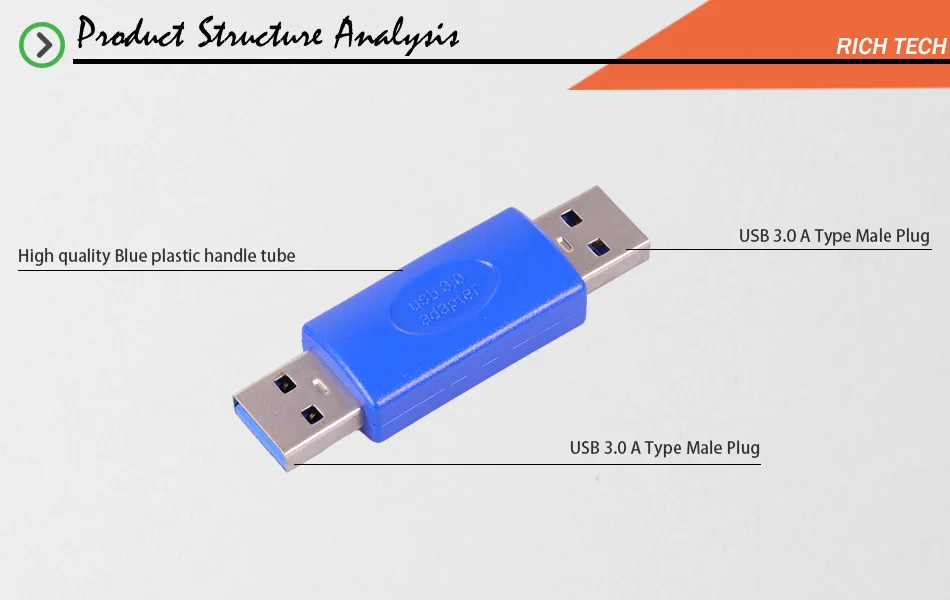 Разъем USB 3,0 AM/AM совместим с устройством USB 2,0/1,1 Компактный мощный стабильный скорость передачи данных до 5 Гбит/с 20 шт./партия