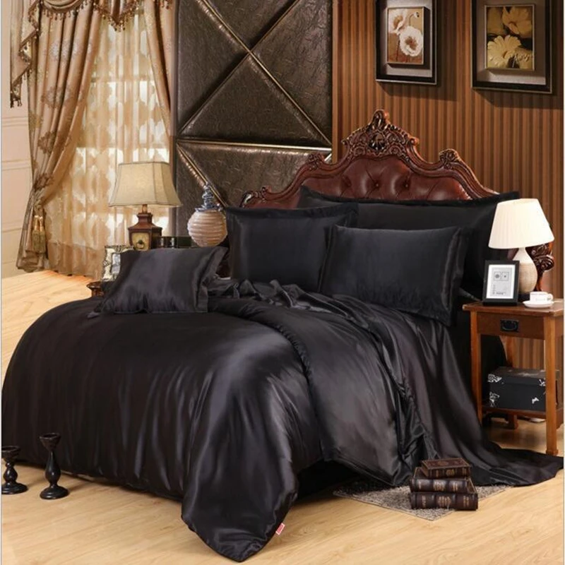 

LOVINSUNSHINE Luxury Duvet Cover Comforter Bedding Sets Double Luxury Silk Bedding Set AX05#