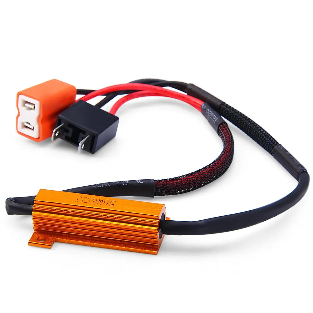 

H7 LED Auto Car Turn Singal Resistor Light for BMW Audi Yellow Light 50W 14V Prevent Error Message with Canbus Error on Vehicle