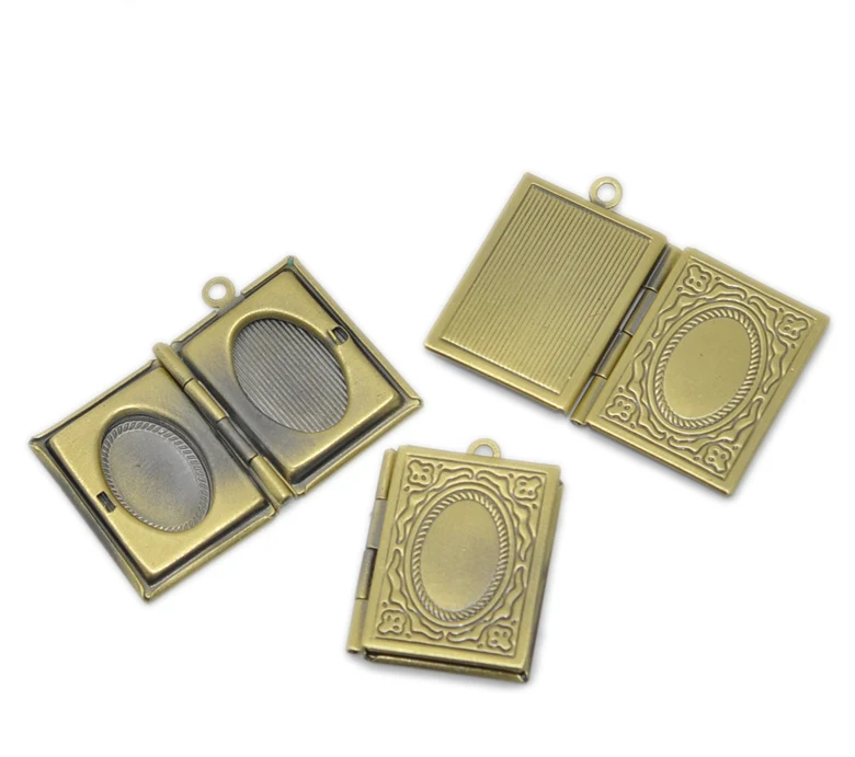 5 шт. прямоугольные подвески для украшений 26 х19 мм отверстие 1 6 мм|locket charm|pendant