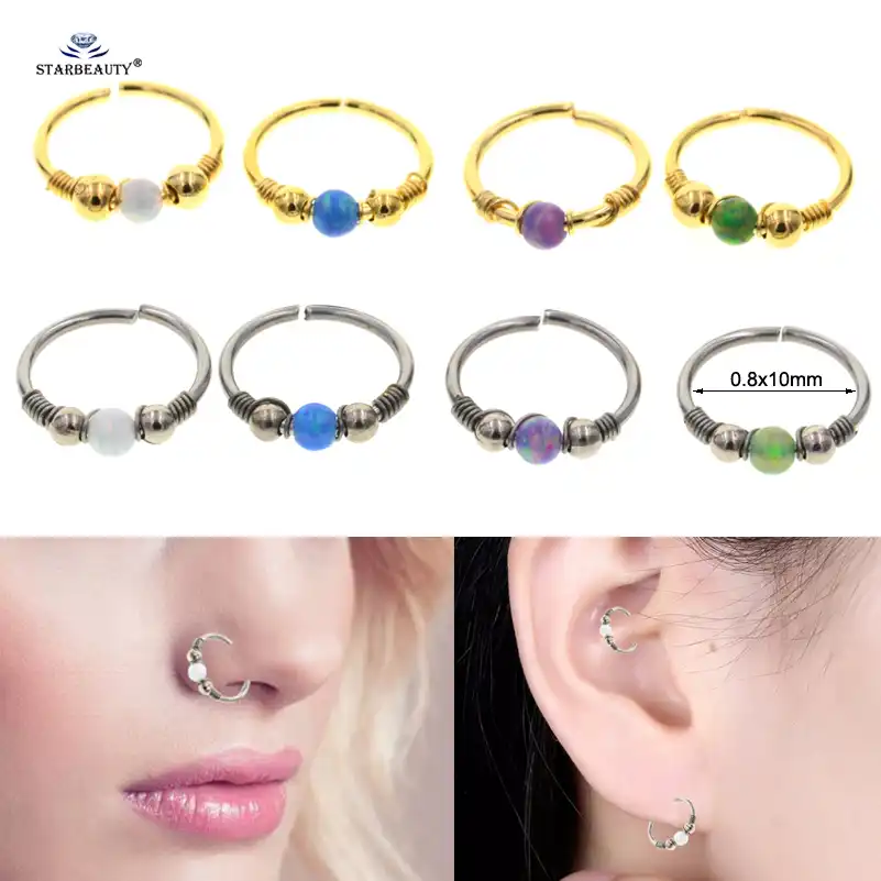 fake hoop cartilage earrings