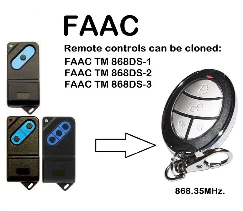 Для FAAC TM 868DS-1, TM 868DS-2, TM 868DS-3 пульт дистанционного управления для гаражных дверей Бесплатная доставка