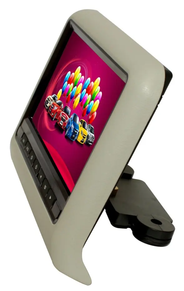 

Universal 9" Car Headrest DVD Player TFT LED Screen Headrest Monitor 800*480 Game DVD USB SD IR Transmitter & Remote control