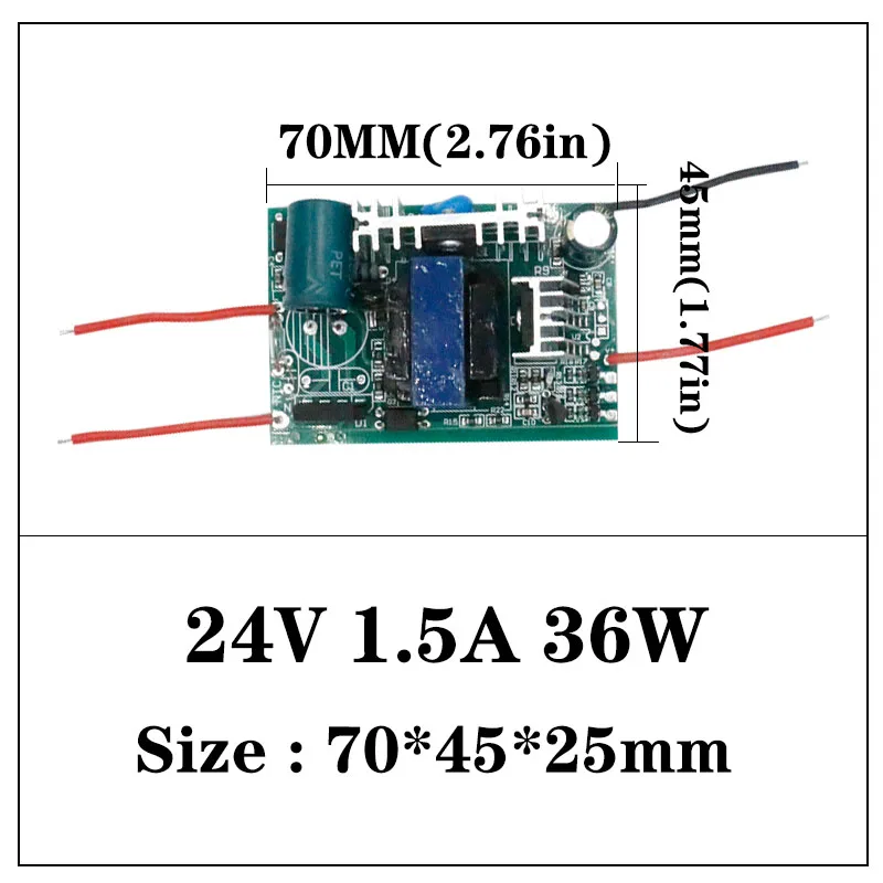 DC24V 1A 1.5A 0.5A 12 Вт 24 Вт 36 Вт Светодиодный драйвер светодиодный Питание 12V светильник трансформаторы 24V Вольт светодиодный s