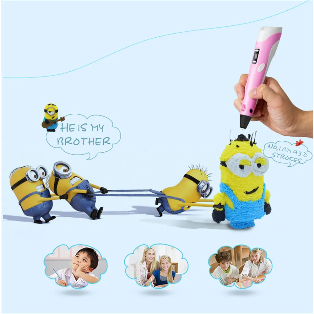 

Special gift for kids ABS 3D Print Filament 1.75mm 10M*24 Different Colors For 3D Printer or Pen total 240M factory Outlet
