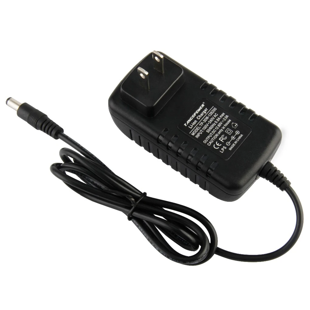 

12.6V 2A Rechargeable Lithium Batteries Charger LED Indicator Light Power Adapter 5.5x2.1mm Plug