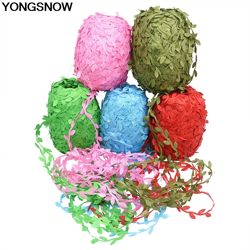 

10/20m Multicolor Artificial Leaves Fake Hanging Vine Plant Leaves Garland For DIY Wedding Birthday Party Home Garden Decoration