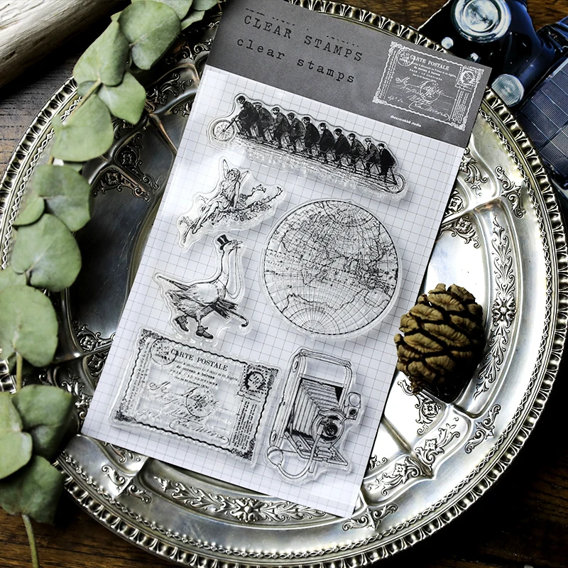 

VYUTXA Vintage Clear Stamps Scrapbook Paper Craft Clear stamp scrapbooking
