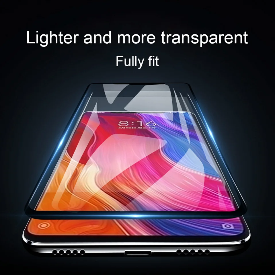 5D Tempered Glass For Xiaomi Pocophone F1 Glass For Xiaomi Redmi Note 4X 6 5 Pro 5 Plus Mi A1 A2 8 SE Poco F1 Screen Protector   (10)