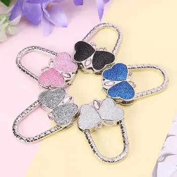 

Butterfly Heart Glitter Rhinestone Folding Purse Handbag Hanger Hook Bag Holder