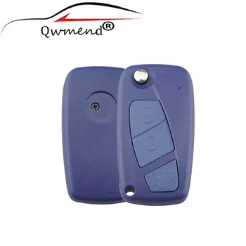 

Folding Remote Key Shell Case Cover SIP22 blade 3 Buttons for FIAT Punto Ducato Stilo Panda Case Fob Blue