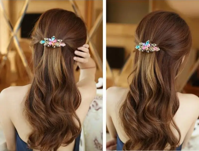 Корейский аксессуары для волос моды Бутик пять-цветок шпильки Цвет пять-лист цветок топ клип