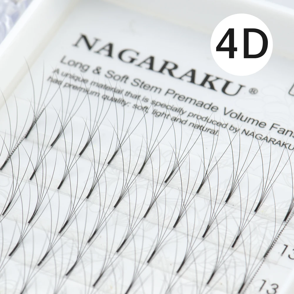 NAGARAKU предварительно сделанные объемные вентиляторы ресницы реснички мягкая норка русский объем 3D 4D 5D 6D длинные Стволовые вентиляторы натуральный