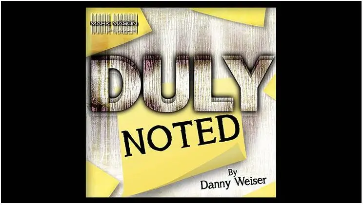 

DULY NOTED by Danny Weiser Magic tricks
