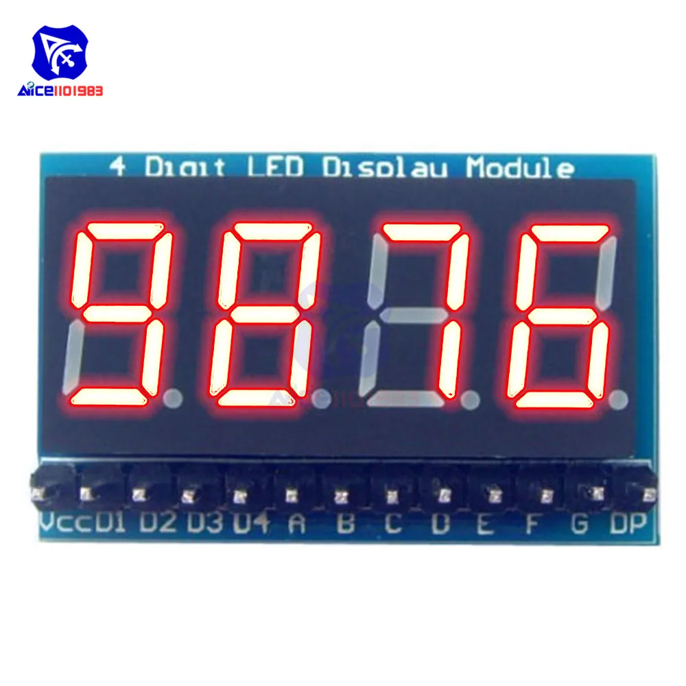 

4-Digit 8 Paragraph LED Display Board Parallel Digital Tube Display Module