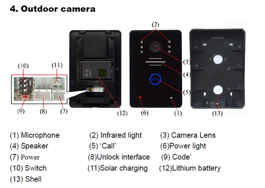 7" video door phone intercom system wireless wifi video doorbell 2 monitor door camera infared ir home apartment video doorphone indoor monitor