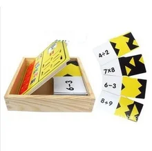 80 Cards Arithmetic Magic Box Children’s Wooden Educational Toys Early Maths Calculate Boy and Girl Cards Toy Brinquedos WJ096