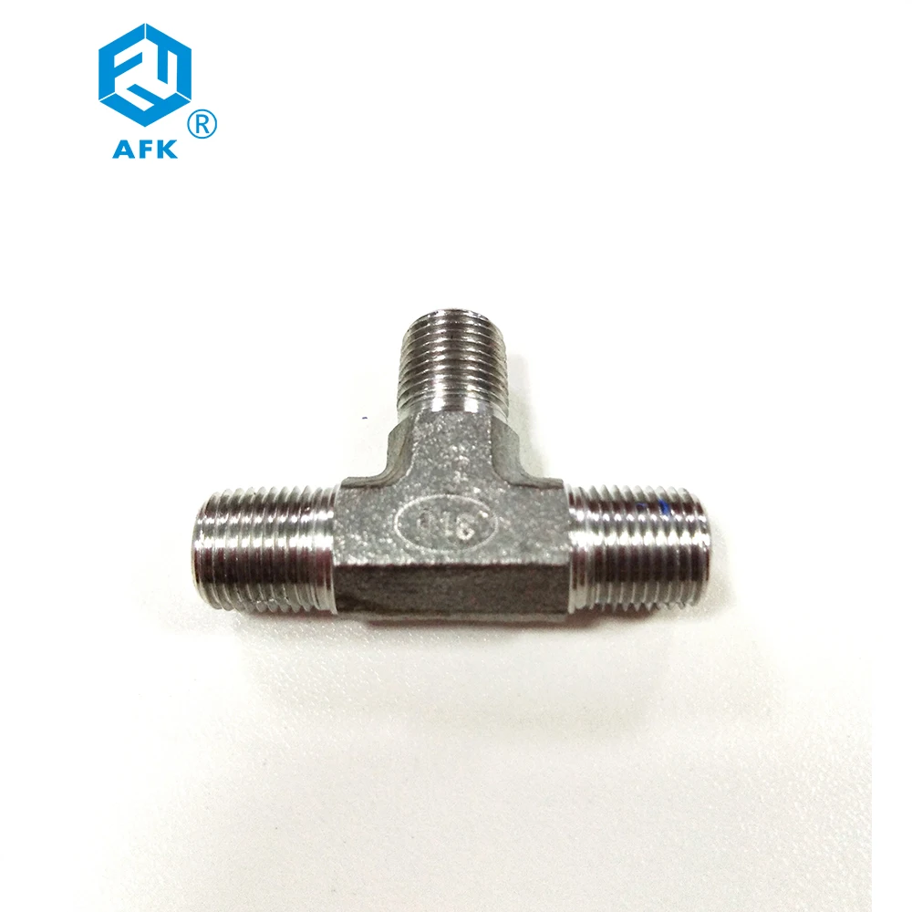 

Equal 3 way 1/8" 1/4" 3/8" 1/2" 3/4" 1" Male NPT nipple fitting stainless steel 316 Tee Tube Fittings