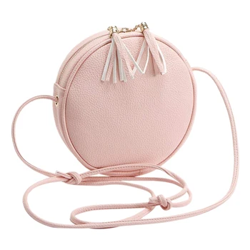 

JHD-Small Circular Crossbody Purse For Teen Girls, Mini Crossover Phone Shoulder Bag For Women