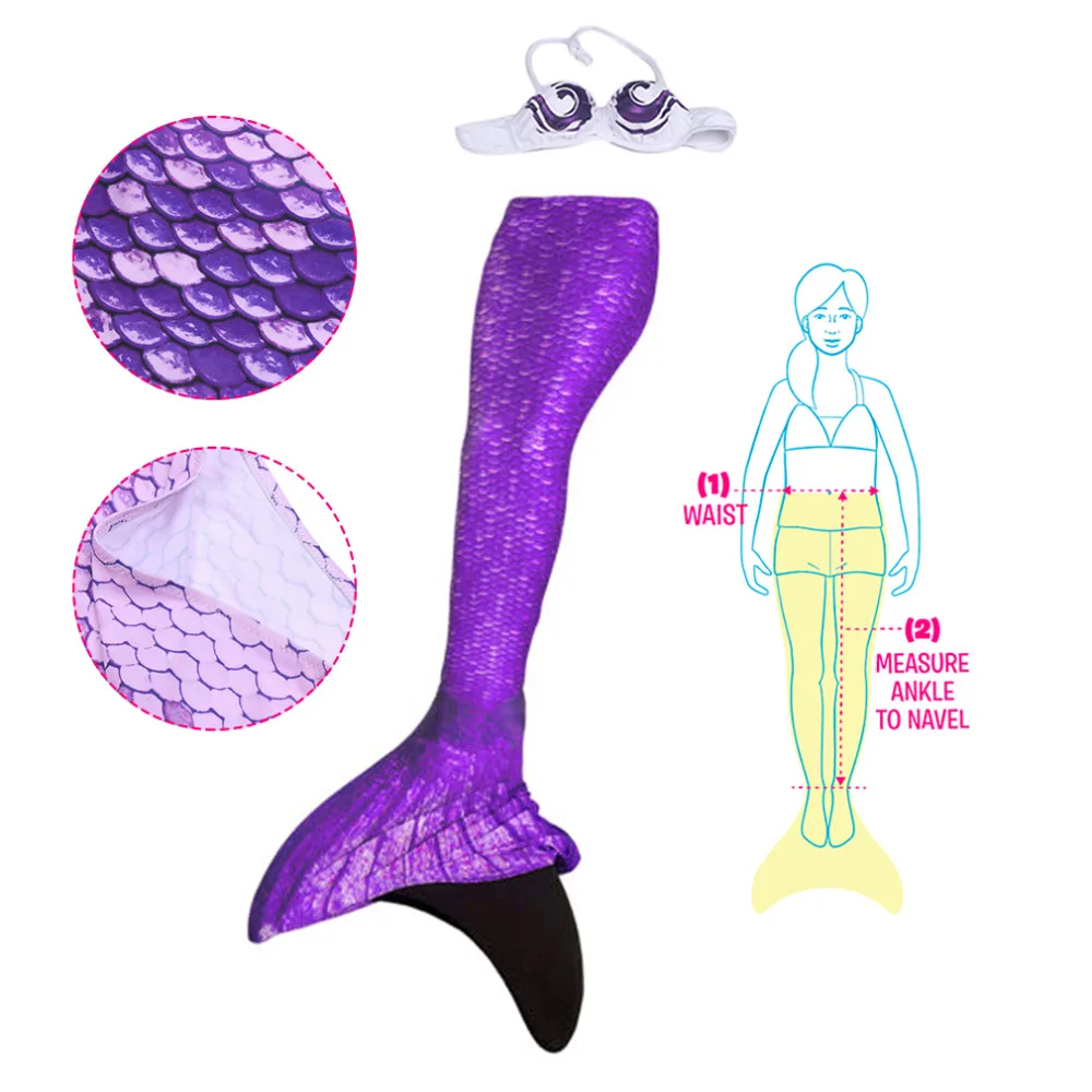

Children Girls Mermaid Tail Swimmable Bikini Set Trendy Design Summer Swimming Mermaid Swimsuit Set Cosplay Costume