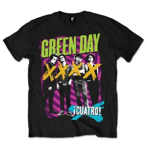 Футболка Green Day ɼuatro ipno Four'-новая и официальная летняя новая модная футболка с