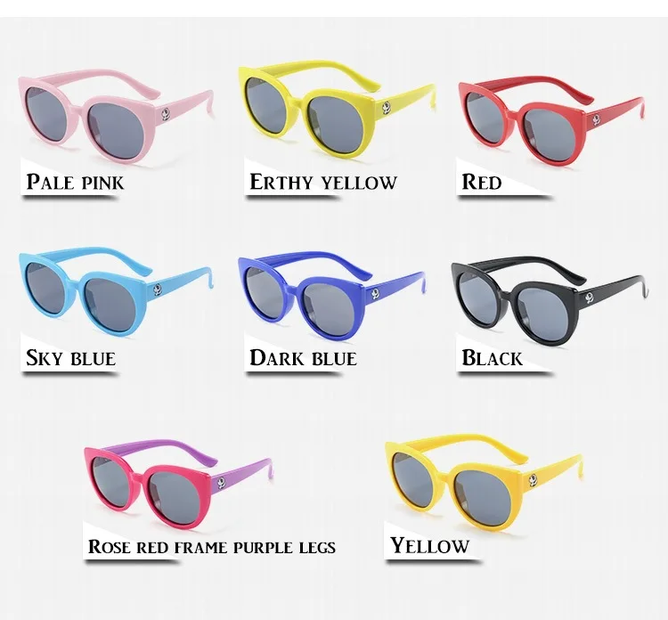 iboode New Flexible Kids Sunglasses Polarized Boys Girls Baby Cat Eye Sun Glasses UV400 Child Eyewear Silicone Eyeglasses