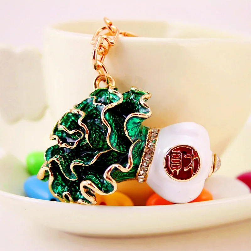 

MH jewelry creative fashion new car ornaments keychain lucky cabbage key chain bag pendant
