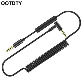 

3.5mm Jack Aux Audio Cable With Mic Volume Control Stereo Flexible Spring Cord for iPhone Samsung Huawei Car Headphone Speaker