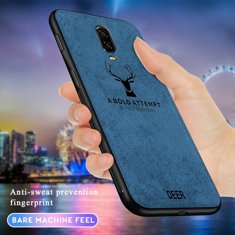 

Dreamysow For OnePlus 6T 5T 6 5 7 Case Classic Fabric Soft Silicone Frame Back Cover Phone Cases For one plus 7 pro Coque