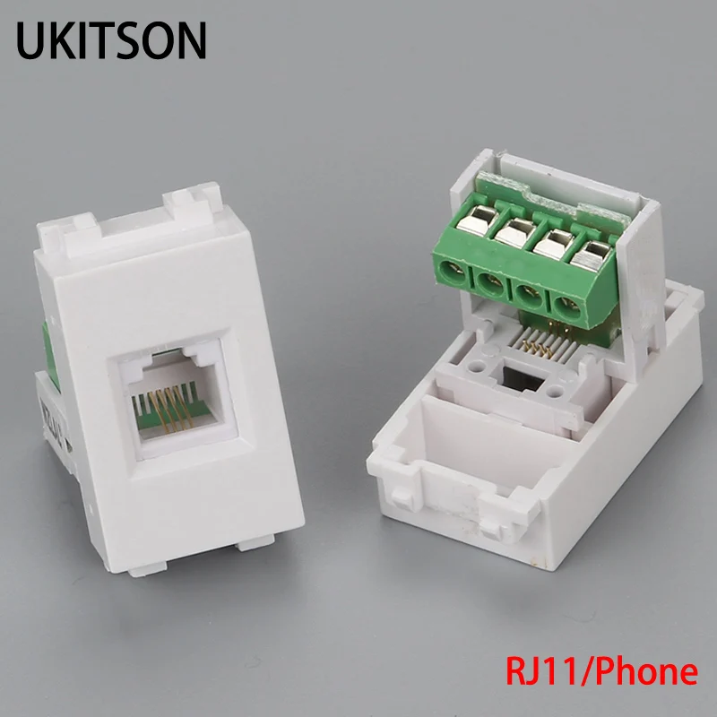 NoWeldingRJ11TelephoneSocketModuleSocketPlugForWallPanel