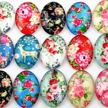 10 шт. 18x25 мм микс ручной работы фото Стекло Кабошоны(D6-09