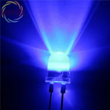 

10pcs/bag High Quality 10mm 0.5W Blue LEDs 10mm High Power Ultra Bright Led Light Emitting Diodes 160KMCD Retail HOT SALE