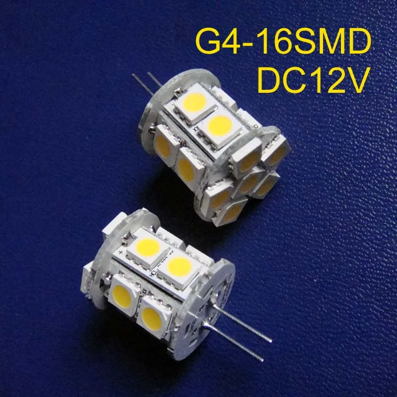 

High quality 5050 3 chips 16SMD DC12V G4 led lighting,G4 led lights ,led G4 lights (free shipping 5pcs/lot)