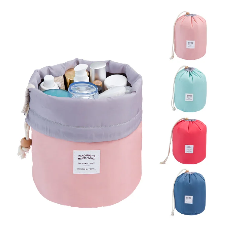 

Cylindrical beam waterproof wash bag large capacity bag girls cosmetics portable storage bag