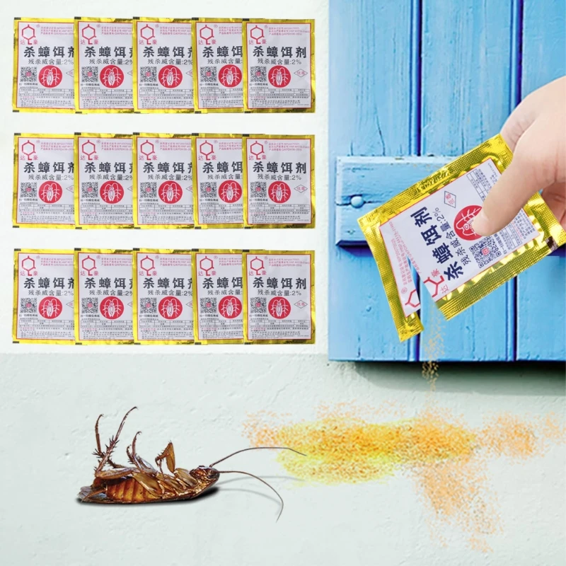 

15Pcs/Set Cockroach Repellent Trap Poison Pest Portfolio Indoor Family Bug Control