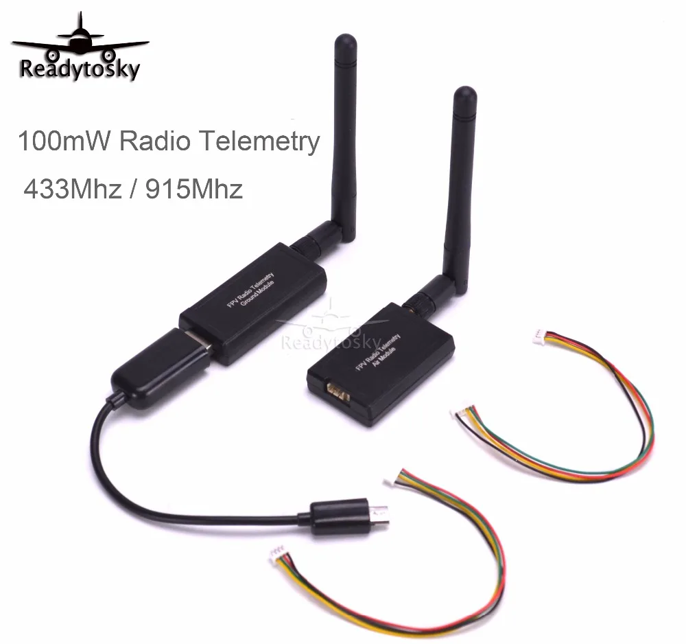 Baratos Radio telemetría 3DR 100mW 433 Mhz 915 Mhz Módulo de transmisión de datos aire y tierra para APM 2,6 2,8 Pixhawk Control de vuelo