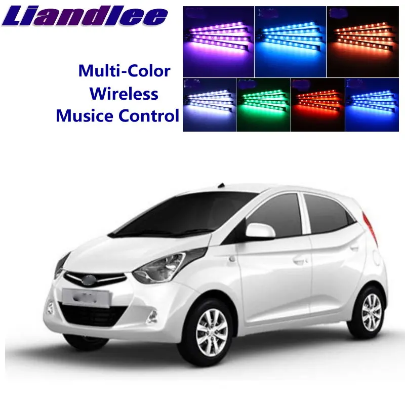 

LiandLee Car Glow Interior Floor Decorative Seats Accent Ambient Neon light For Hyundai Atos Eon 2011~2019