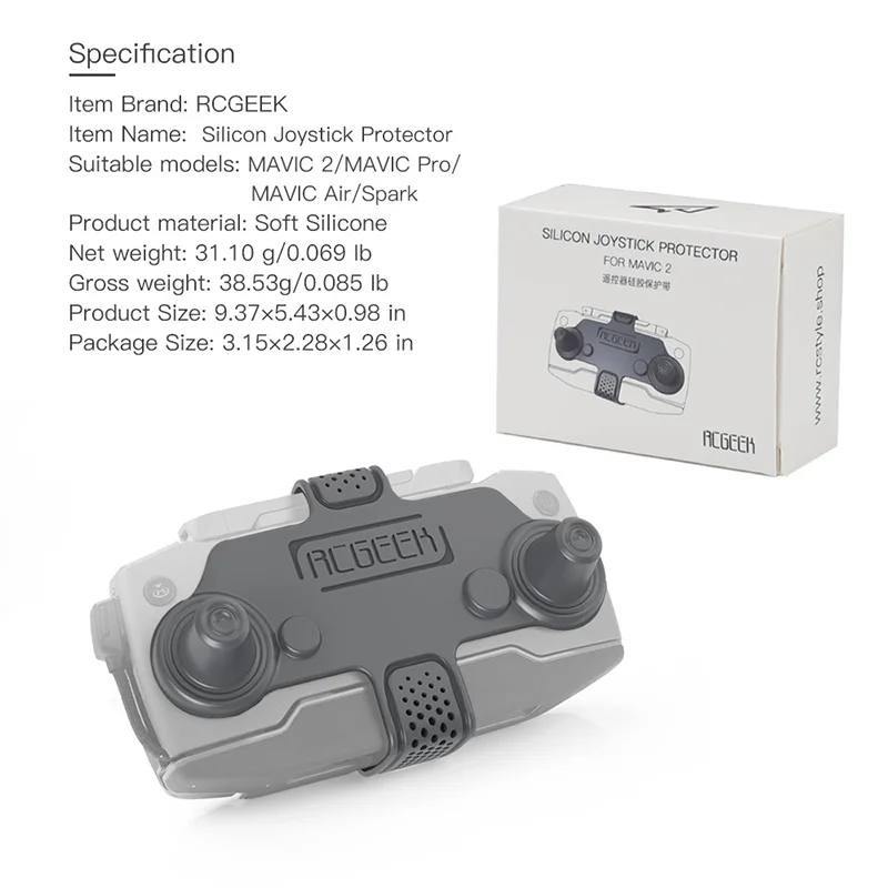 Drone remote control silicone protective Protective cover board Thumb stick fixed Tie Belt for DJI Mavic 2 zoom pro Spark  mavic pro air drone 1 (6)