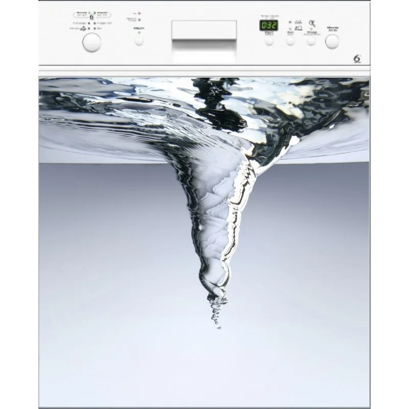 

Wholesale 3D Water Vortex Pattern Dishwasher Refrigerator Freeze Sticker Art Fridge Door Cover Wallpaper Kitchen Wall Stickers