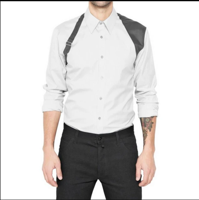 White shirt with shoulder straps new arrivals