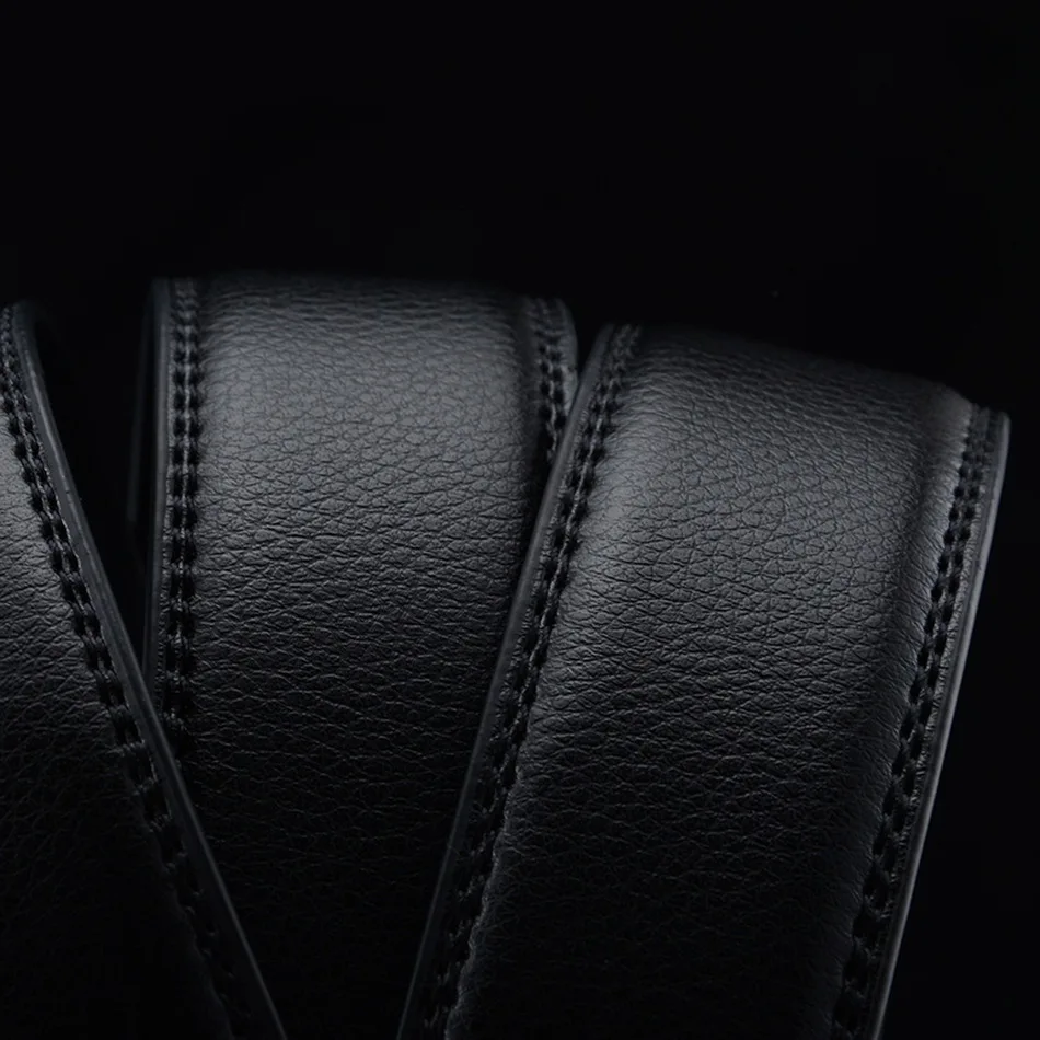 WOWTIGER модные дизайнерские мужские кожаные роскошные ремни с автоматической пряжкой черные мужские ремни с пряжкой из сплава для мужчин Ceinture Homme