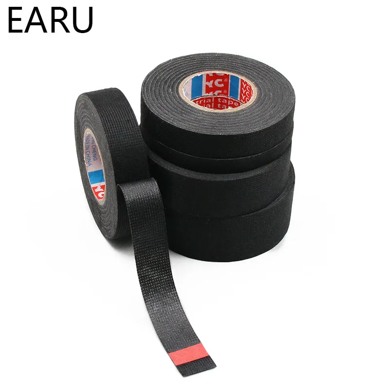Adhesive Cloth Tape 1pc Heat-resistant For Car Auto Cable Harness Wiring Loom Protection Width 9/15/19/25/32MM Length 15M