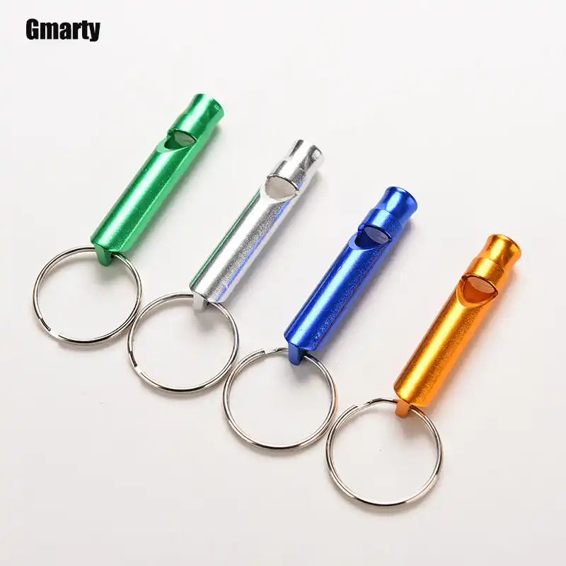 Keychain Emergency Survival Aluminum Whistle for Outdoor Camping Hiking