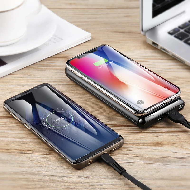 Baseus 10000mAh QI Wireless Charger Power Bank For iPhone Samsung PD + QC3.0 Fast Charging USB Powerbank External Battery Pack Baseus 10000mAh QI Wireless Charger Power Bank For iPhone Samsung PD + QC3.0 Fast Charging USB Powerbank External Battery Pack