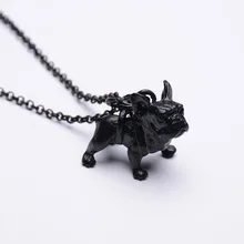 Boho Hippie Classic French Bulldog Necklace Girls Pretty Pet Bull Canine Assertion Necklace for Girls Trend Jewellery