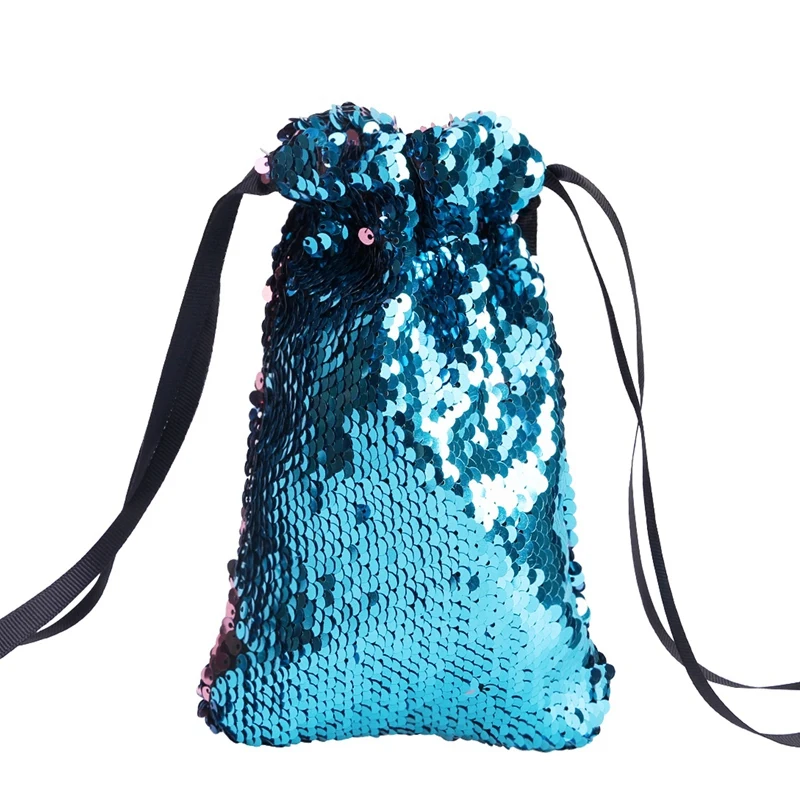 

Girls Sequin Coin Purses Card Key Holder Change Organizer Cute Polka Dot Money Pouch Portable Small Wallets Bag Case