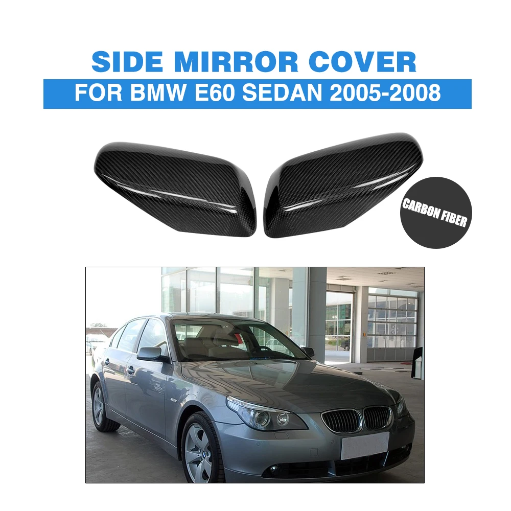Замена углеродного волокна Стиль зеркала автомобиля чехлы для 2002-2007 BMW 5 серии E60 E61 6 серии E63 E64 зеркало заднего вида шапки