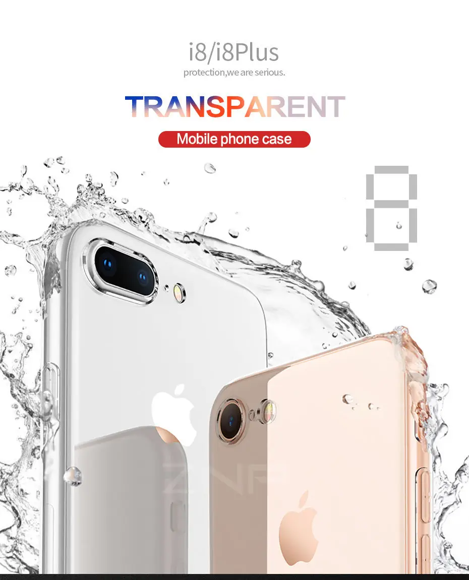 ZNP прозрачный ТПУ ультра тонкий мягкий чехол для телефона для iPhone 6 6s 7 8 Plus X Силиконовый чехол s для iPhone X 8 7 6 Plus 5 5S чехол